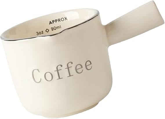 Compact Ceramic Creamer Silver Accent Border Accuracy Pouring Stream for Coffee Sauce Serving Cookware Worktop Deck Addition Creamer