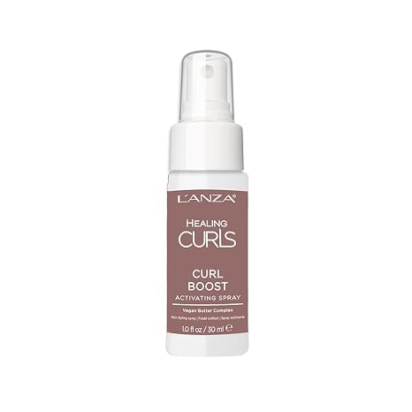 L'ANZA Healing Curls Boost Activating Spray, Vegan Styling Texture Hairspray, Anti-Humidity, Revives Pattern, Adds Moisture, Frizz Control, Preps For Diffusing, Color Safe, Sulfate Free