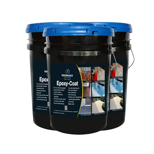 Concrete Epoxy Flooring 15 Gallon Good Floor Coating Kit 2,500 sq. ft. 9.7 mil Beige14 Flakes Domino