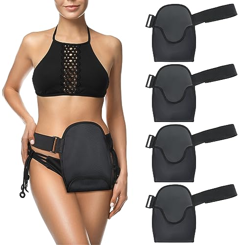 Timgle 4 Pcs Waterproof Ostomy Bag Covers Universal Colostomy Bag Cover Adjustable Portable Ostomy Pouch Covers for Ileostomy Ostomy Supplies for Women Men Swimming, Black