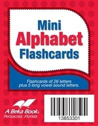 Mini Alphabet Flashcards - Abeka Kindergarten 1st and 2nd Grade 1, 2 Letter Recognition Reading Program Miniture Letter Cards