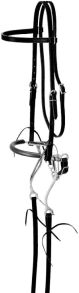 Tough 1 King Series Browband Bridle with Hackamore