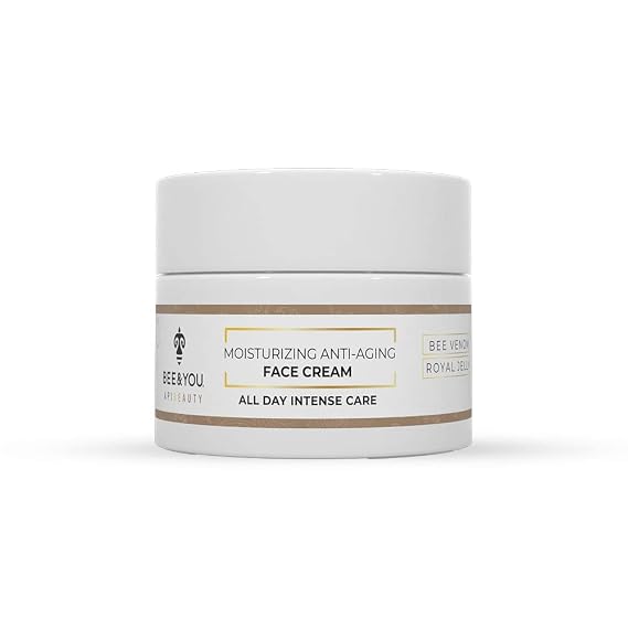 Bee and You Bee Venom Cream, Hydrating, Moisturizing, Anti Aging, Anti Wrinkle Face Cream, Fine Lines and Wrinkles, Skin Care, Royal Jelly, Propolis Extract, Vitamin B5, E, Shea Butter | 1.7 oz