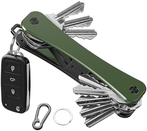Key Organizer Key Chain, Minimalist Metal Compact Key Organizer, Key Holder for Keychain, Up to 8 Keys