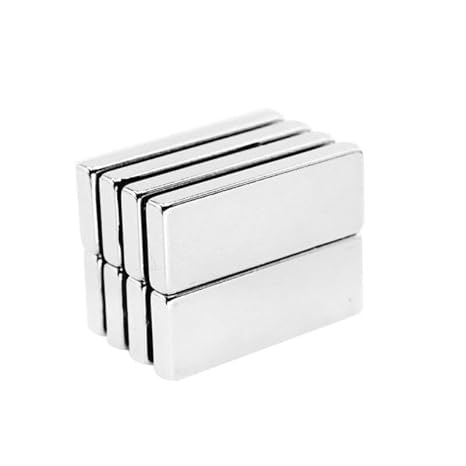 MNS Magneteksan Dikdörtgen Çok Güçlü Neodyum Mıknatıs - Daimi NdFeB Nadir Toprak - Nikel Kaplı, Paslanmaz Neodim - Dünyanın En Güçlü Modeli (1, 40x15x5 mm)