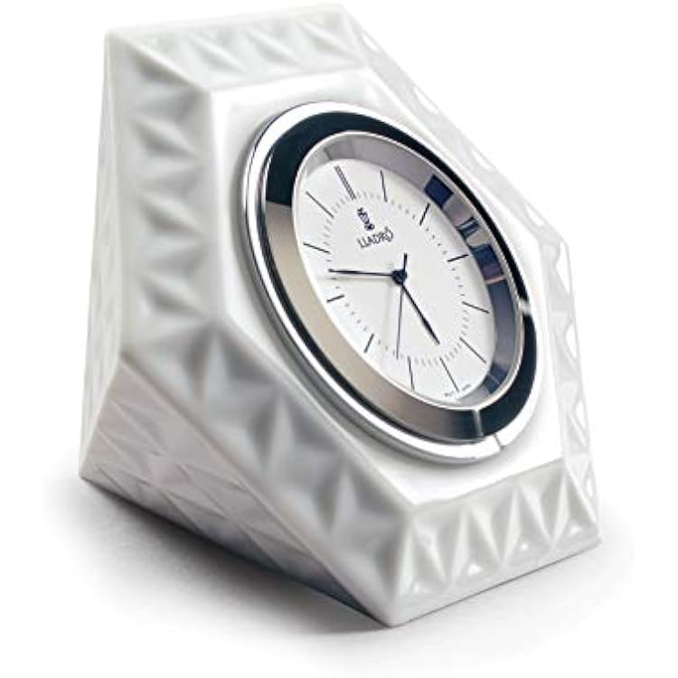 LLADRO Frame Hexagonal Clock. Porcelain Clock.