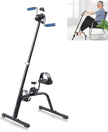 Mini Bike Exercise Bike,Pedal Exerciser,Leg Machine,Movement Trainer, arm and Leg Trainer,Cycle Desk Home Seat Gym Pedal with Adjustable Resistance,Fitness Rehab Equipment for Seni