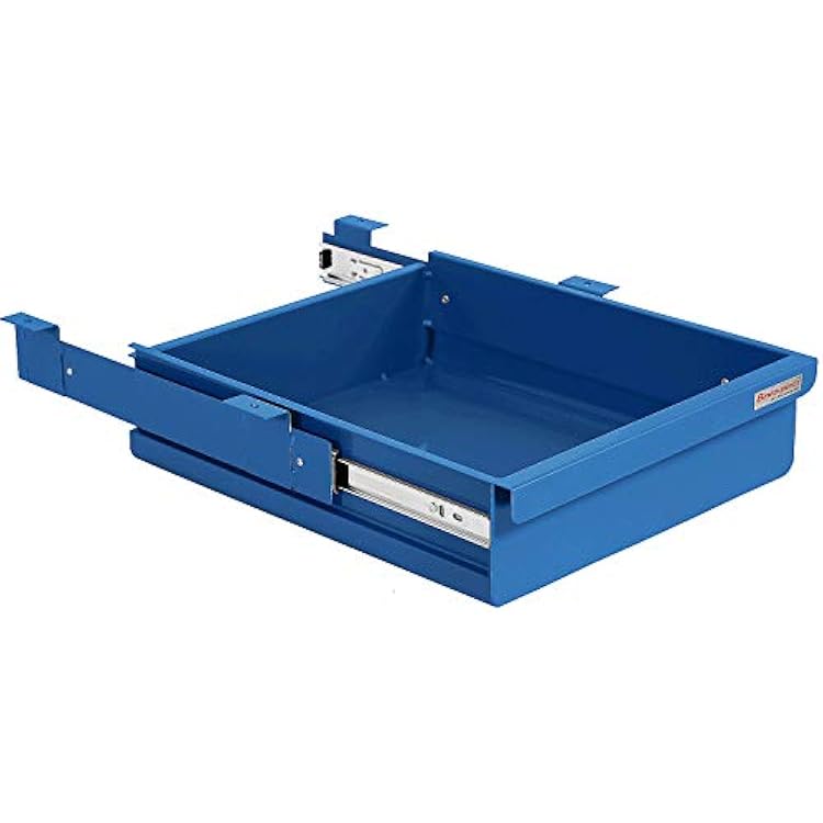 Heavy 16 Ga Cold Rolled Steel Drawer Kit - Powder Painted - 4 High x 14.5 Wide x 17 Length - Blue - by BenchPro.