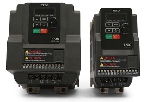 Teco Variable Frequency Drive, 1HP, 460 Volts 3 Phase Input, 460 Volts 3 Phase Output, L510-401-H3, VFD Inverter for AC Motor Control