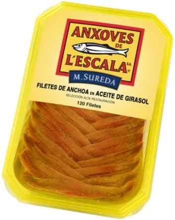 Anchovy Fillets Preserved Seafood Selection 120 Units Ready to Eat Gourmet Fish for Salads Pasta Tapas and Mediterranean Recipes