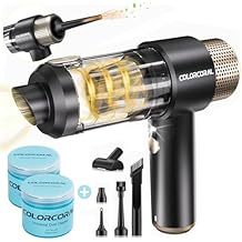 COLORCORAL Mini Vacuum Cleaner and 2Pack Cleaning Gel Universal Dust Cleaner for Car Vent Keyboard