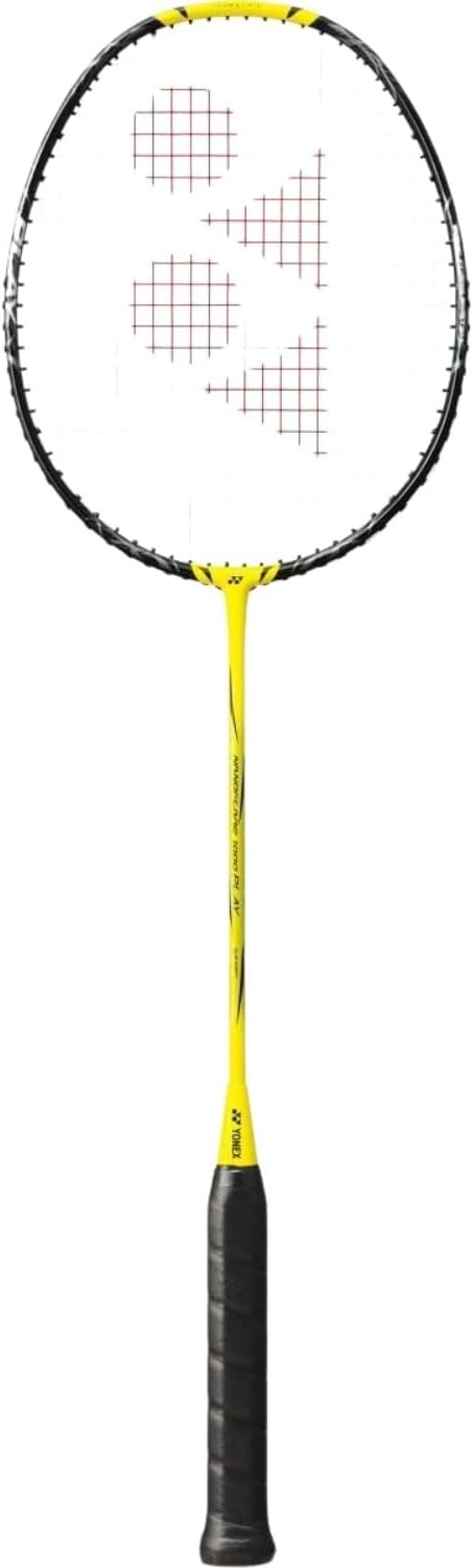 YONEX NANOFLARE 1000 Play Badminton Racquet|4U 5G|Lightning Yellow|Smash Speed|Medium Stiff|AERO Frame|Explosive Sonic Flare System|Head Light| Developed by Japan