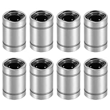 uxcell 8pcs LM5UU Linear Ball Bearings, 5mm Bore 10mm OD 15mm Long Linear Bearing for CNC, 3D Printer