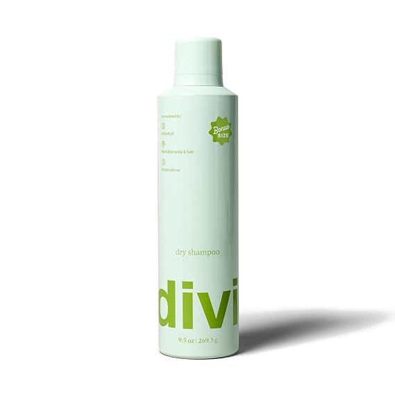 divi Dry Shampoo Spray for Women - Formulated to Absorb Oil, Balance the Scalp and Extend Time Between Washes - Free of Benzene, Butane, Propane and Talc, 9.5 oz (1 Pack)