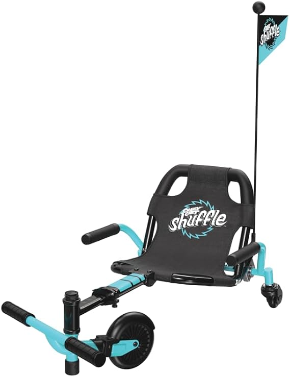 Crazy Cart Shuffle Go Kart | Manual Drift Cart Black/Teal
