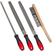 VASTOOLS Metal Files,10In. Half Round,Flat,Round,American Pattern Files,T12 Hardened Steel, for Deburring,Ideal for Tools,Wood, Metal, Plastic,