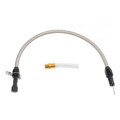 Flexible Stainless Transmission Dipstick CompatibleReplacement for Chevy TH-350TH-400 Turbo SBC BBC 530mm -Firewall Mount Black