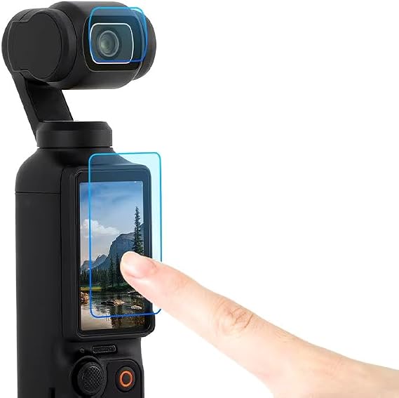 DJI OSMO POCKET 4 ve 3 Ekran Koruyucu Seti 9H - Lens ve Ekran İçin Çizilme Karşıtı Ultra Şeffaf Koruma Paketi