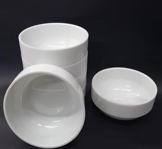 Medium Quality Diner Household Type Large Edged 6 Pcs Melamine Soup Bowl 12x5cm Taste Yogurt, compote