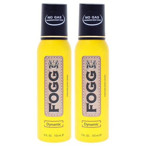Fragrance Body Spray - Dynamic by Fogg for Men - 5 oz Body Spray - Pack of 2