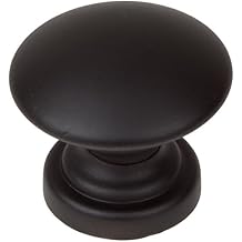 GlideRite Hardware 5264-MB-25 1 inch Diameter Round Convex Matte Black Cabinet Knobs 25 Pack