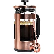 Primula PCCP-6508S-2 Coffee Press, 32 oz Capacity, 8-Pan, Copper/Glass