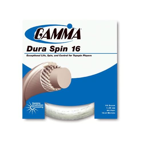 Gamma Dura Spin 16g Tennis String - White