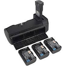 DSTE Blackmagic Design Pocket Cinema Camera 6K/4K Battery Grip with 3pcs LP-E6 Battery