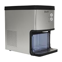 Avanti Nugget Ice Maker with Electronic Controls and Dispenser Countertop Use Makes 33lbs of Chewable Ice Per Day Perfect for Kitchen Office or Breakroom, Includes Ice Bin, 195-Watts, Stainless Steel