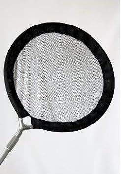 Koi Fish Pan Net 23 Inch (60cm) Diameter Padded Round Pan Net with 8mm mesh Includes Telescopic Pole Handle, Koi Safe Fish Handling Transfer Net
