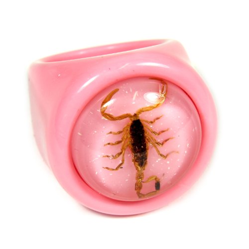 Golden Scorpion Pink Ring Size 6