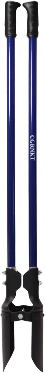 Post Hole Digger, 58 Inch Heavy Duty Manual Posthole Digger with Fiberglass Handle & Carbon Steel Blades for Fence Post, Mailbox, Gardening and Planting