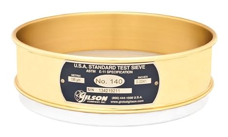 8" Sieve, Brass/Stainless, Full Height, No. 5