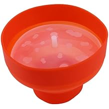 Popcorn Silicone Foldable Red Kitchen Easy DIY Popcorn Bucket Bowl Maker with Lid