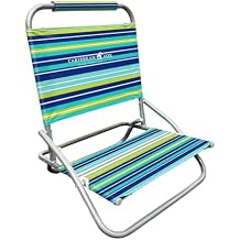 Caribbean Joe Folding Beach Chair, 1 Position Lightweight and Portable Foldable Outdoor Camping Accessories, Red