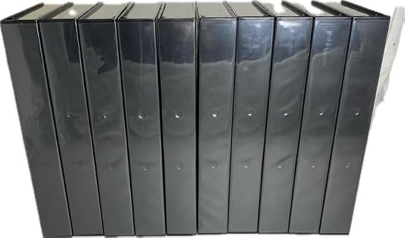 VHS Album Case, Black with Full Window Cover 10 Piece