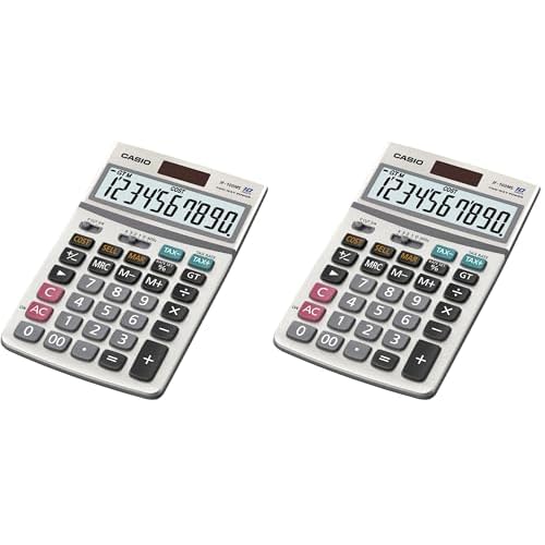 Casio Inc. JF-100BM Standard Function Calculator,Multicolor, 4 14 x 6 78 Pack of 2