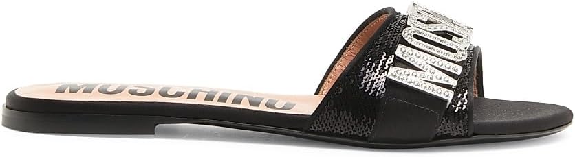 Sequin & Crystal-Embellished Mules