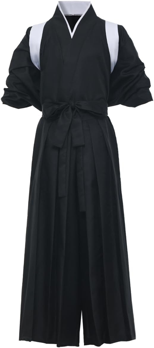 Japanese Samurai Hakama Uniform Traditional Aikido Kendo Martial Arts Anime Costume