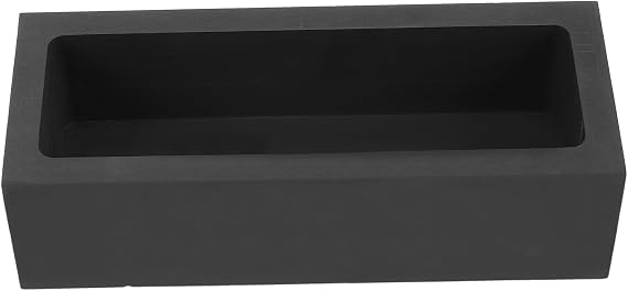 INOOMP Graphite Ingot Mold Crucible 5Kg Non-Stick Black Casting Mold for Jewelry Metal Melting Gold Silver Copper Use in Foundry and Lab
