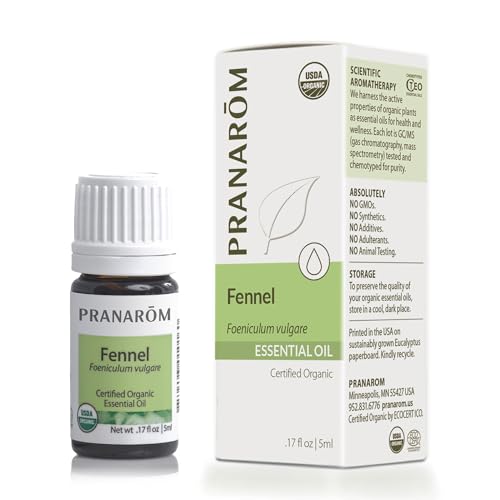Pranarom - Fennel Essential Oil 5ml - Aromatherapy Enthusiasts - Diffusing for Relaxation Therapy - Certified Organic Quality - 100% Pure, USDA and EcoCert Certified