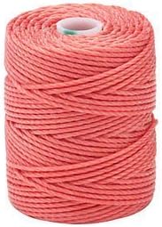 C-Lon Tex 400 Heavy Weight Bead Cord, Chinese Coral - 1.0mm, 39 Yard Spool