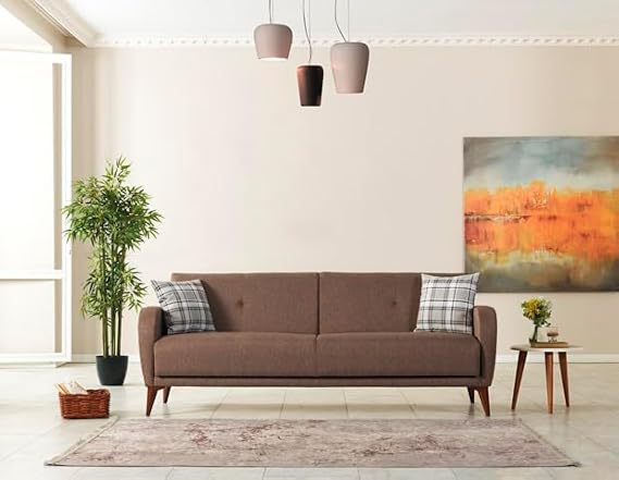 Rinka Sponge Sleeve Base Bed Triple Sofa Sofa (Coffee)