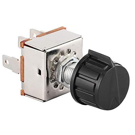 Rotary AC AIR Conditioning 3 Speed Blower Switch, Car Fan Switch Fan Motor Switch for Universal Volume Control Rotating Plastic Knob, 10000 Times for MEI 115, for Freightliner INM2G754A, for SW 1000c