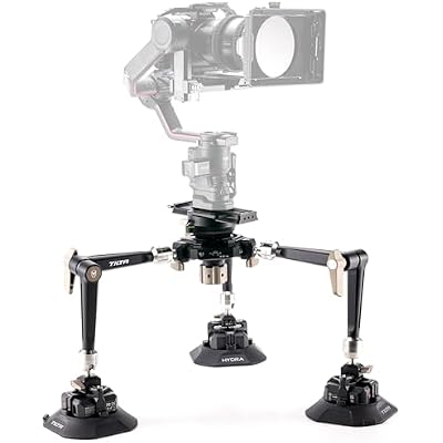 Tilta Hydra Articulating Car Mounting System with Suction Cups | Supports 75mm & 100mm Tripod Heads | Heavy Duty | Mount via Manfrotto & Arca | Stable & Secure Electronic Suction Cups