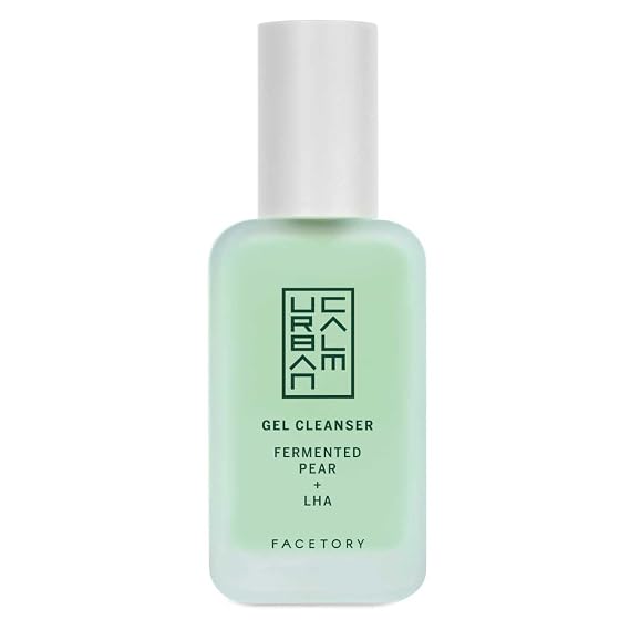 FACETORY Urban Calm Hydrating Face Wash for Women, Gentle Gel Facial Cleanser with Fermented Pear & LHA, Sensitive Skin Face Wash & Daily Makeup Remover for Oily, Dry & Combination Skin - 1 Fl Oz