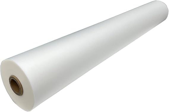 17" Thermal Roll Laminating Film, Matte Clear Film Laminating Rolls,1 inch Core and 1mil Thickness, 656ft Length