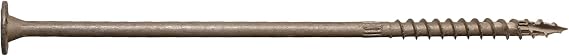 Simpson Strong-Tie SDWS22800DB Strong-Drive SDWS Timber Screws (Exterior Grade), 0.220 Inch x 8 Inch, Double-Barrier Coated, Washer Head, Sawtooth Point, Tan (Pack of 400)