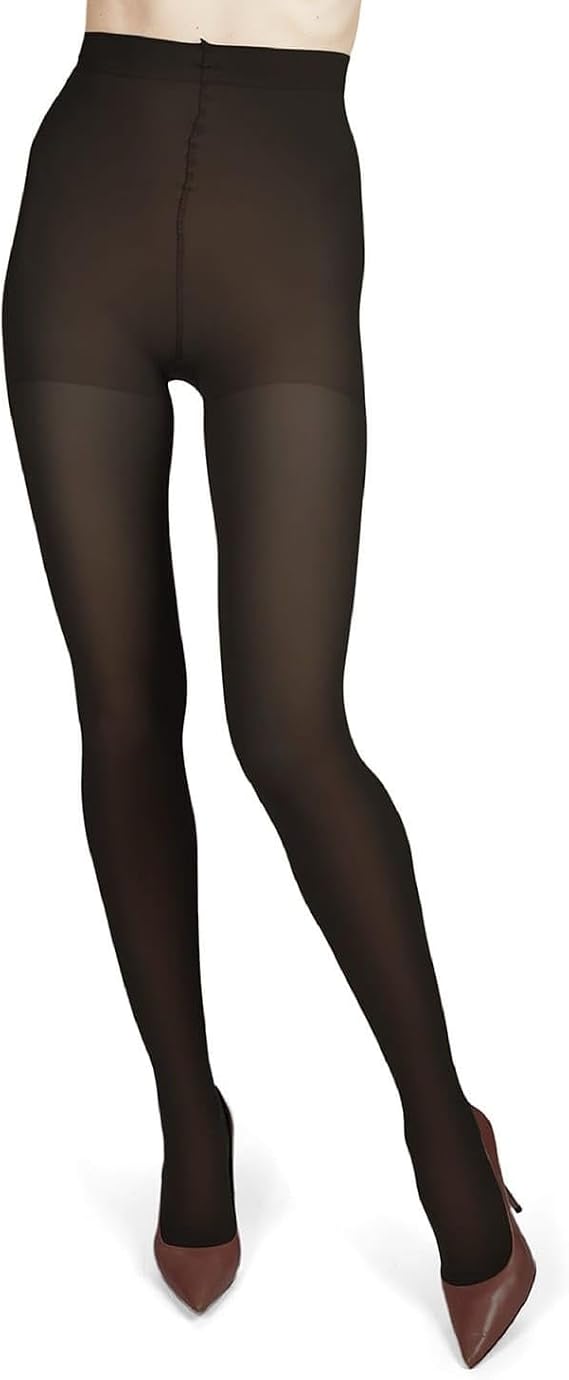 Melas Control Top Tights, 60 Denier, Opaque, Nylon, Spandex, Tummy Control Womens Tights- Sizes Small - Q2