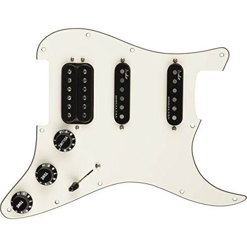 Fender Gen 4 NoiselessShawbucker Prewired HSS Stratocaster Pickguard - 3-Ply White, Model:992347509